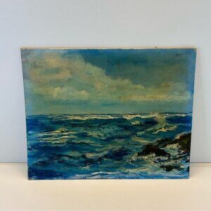 Vintage Oil Painting 8x10 Water Scene Read
